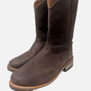 Jama Old West MB2061 Men’s Brown Nubuck Slip On Boots Size 9.5 EE
